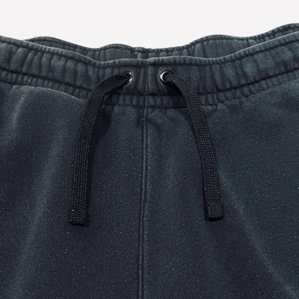 Nike Sz Large 100% Cotton Black Shorts Bottoms Pockets Logo Drawstring Men - Picture 2 of 7